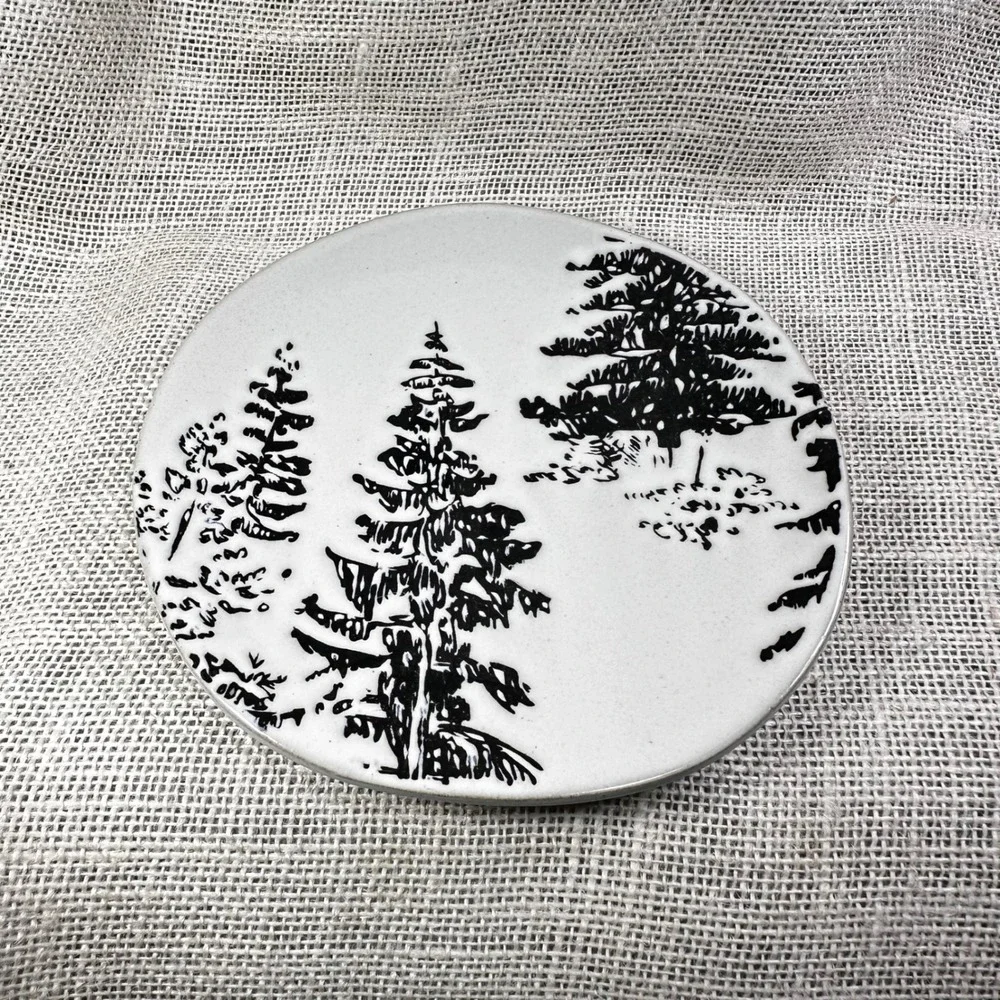 Hearth & Hand with Magnolia 2018 Pine Tree Stoneware Appetizer Plate 6.5